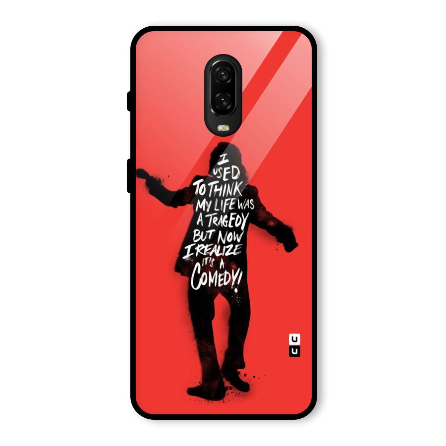 Life Tragedy Comedy Glass Back Case for OnePlus 6T