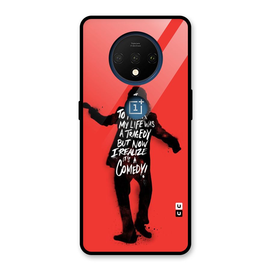 Life Tragedy Comedy Glass Back Case for OnePlus 7T