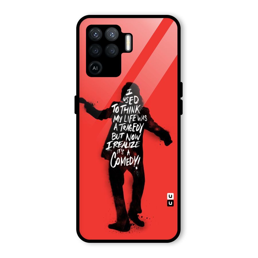 Life Tragedy Comedy Glass Back Case for Oppo F19 Pro