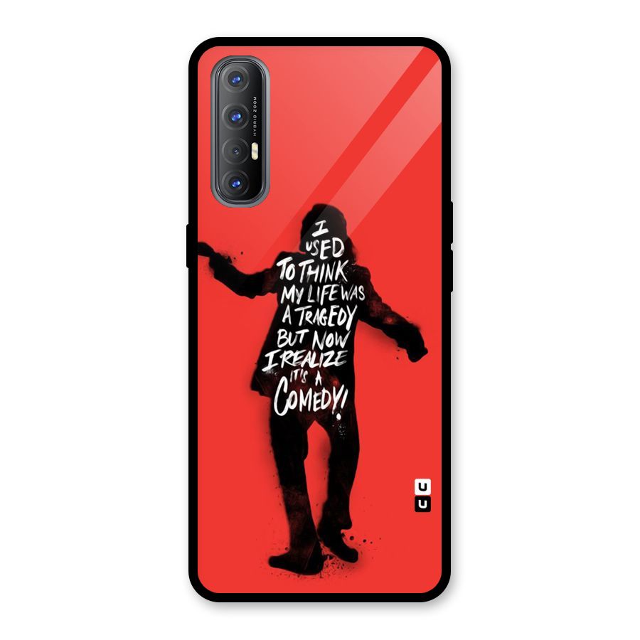 Life Tragedy Comedy Glass Back Case for Oppo Reno3 Pro