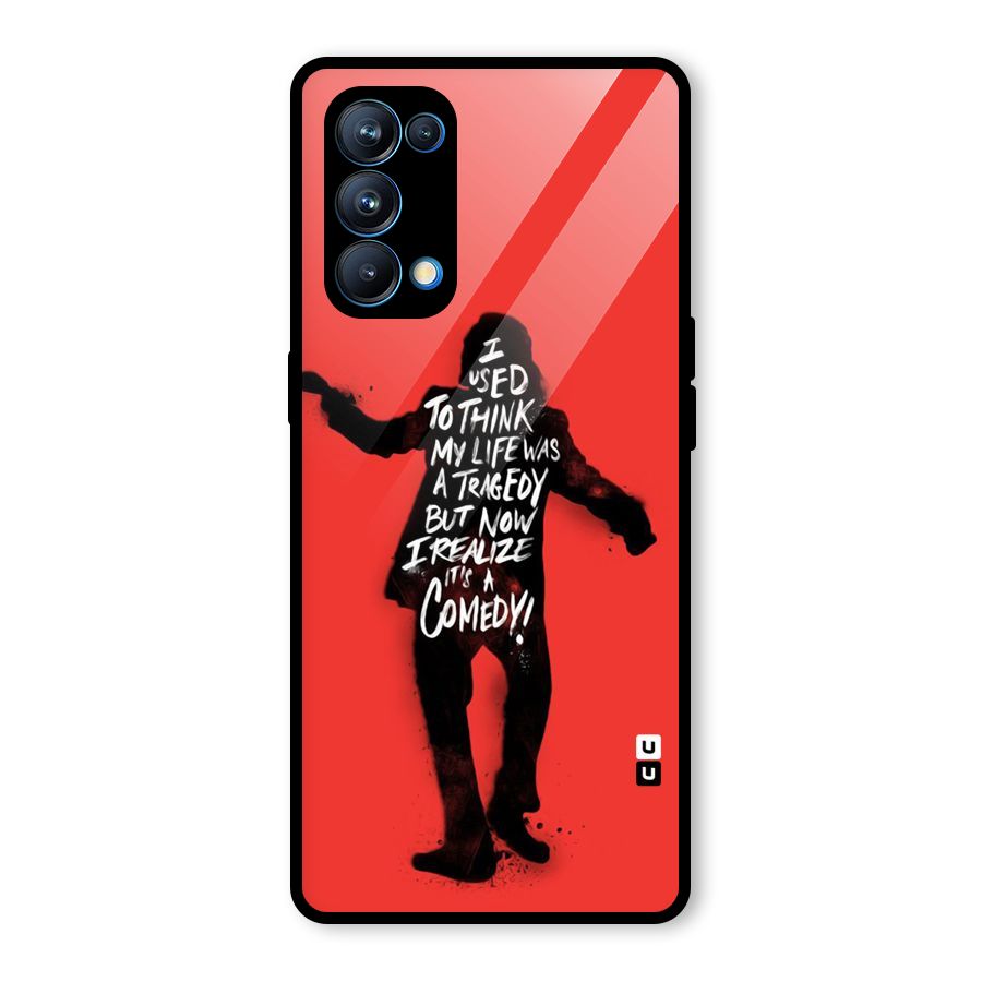 Life Tragedy Comedy Glass Back Case for Oppo Reno5 Pro 5G