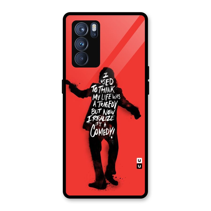 Life Tragedy Comedy Glass Back Case for Oppo Reno6 Pro 5G