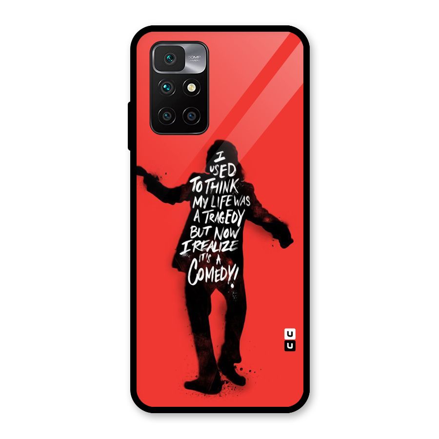 Life Tragedy Comedy Glass Back Case for Redmi 10 Prime