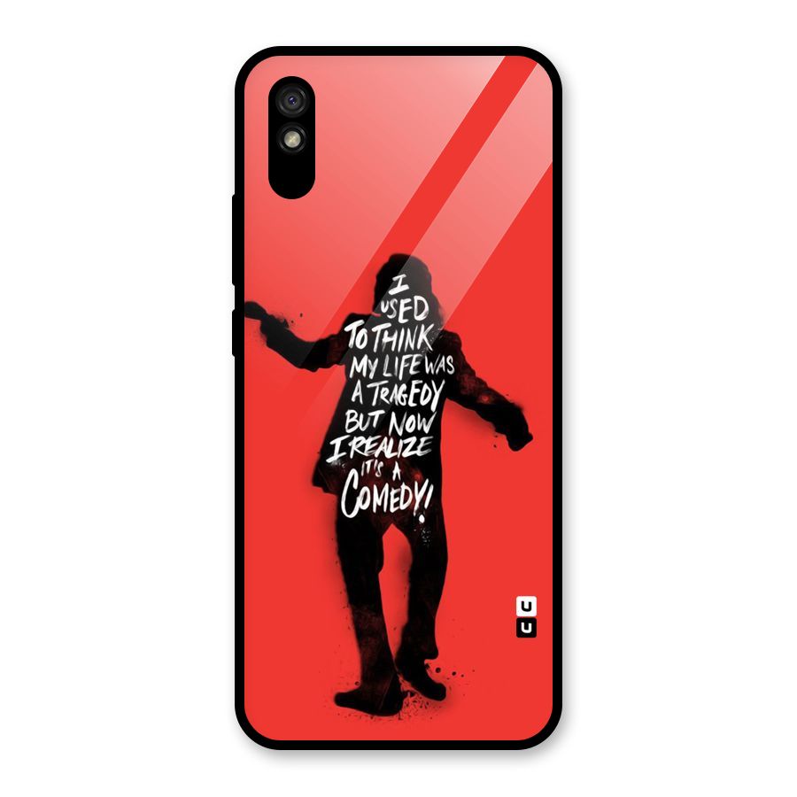 Life Tragedy Comedy Glass Back Case for Redmi 9i