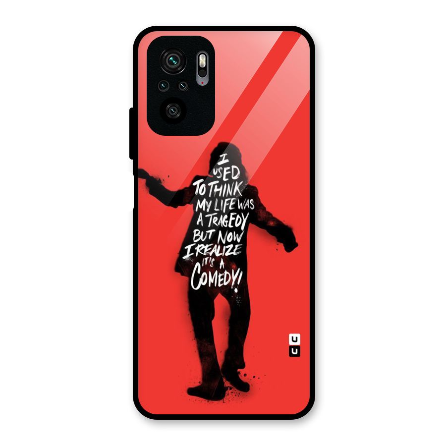 Life Tragedy Comedy Glass Back Case for Redmi Note 10S