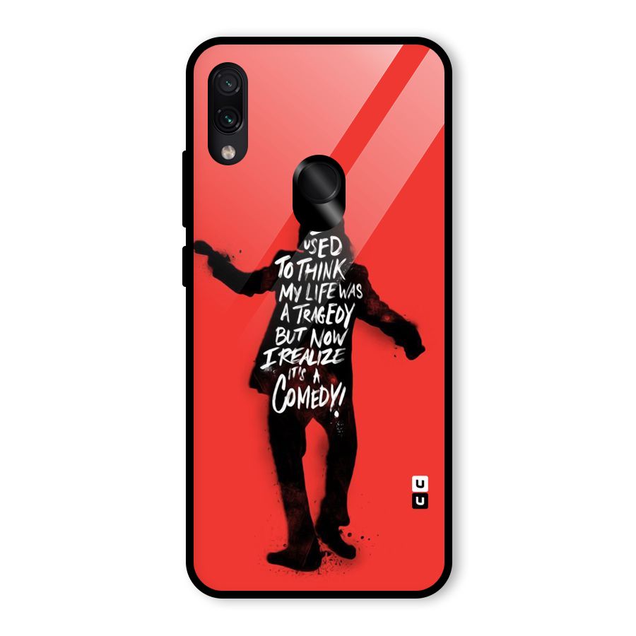 Life Tragedy Comedy Glass Back Case for Redmi Note 7 Pro