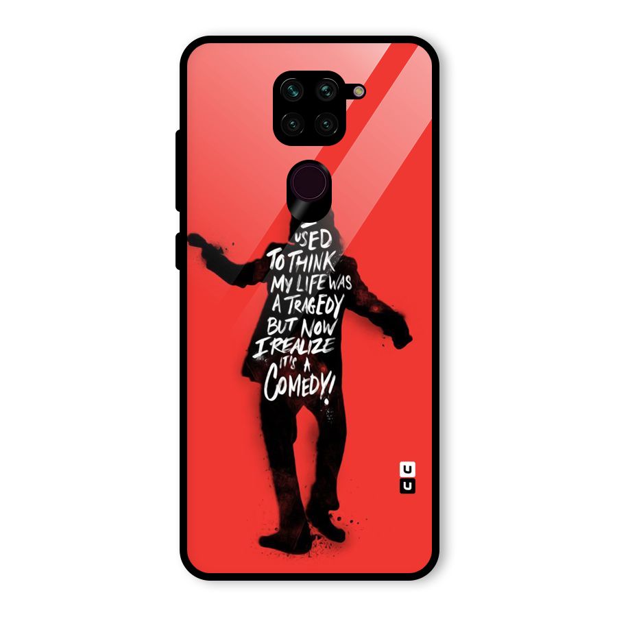 Life Tragedy Comedy Glass Back Case for Redmi Note 9