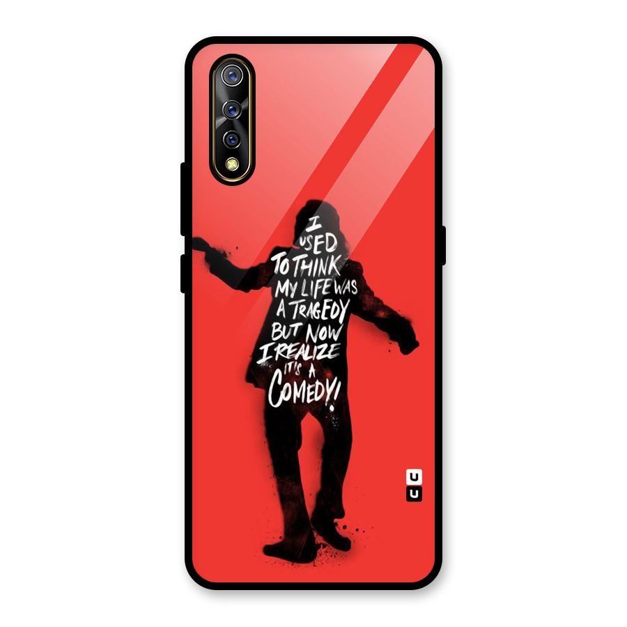 Life Tragedy Comedy Glass Back Case for Vivo S1