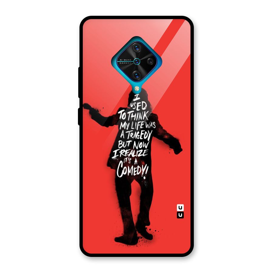 Life Tragedy Comedy Glass Back Case for Vivo S1 Pro