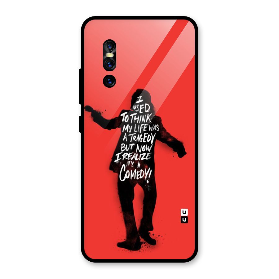 Life Tragedy Comedy Glass Back Case for Vivo V15 Pro