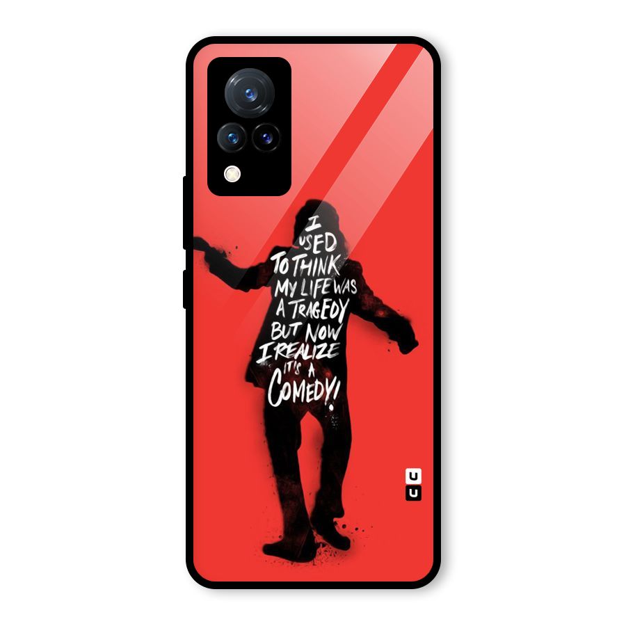 Life Tragedy Comedy Glass Back Case for Vivo V21 5G