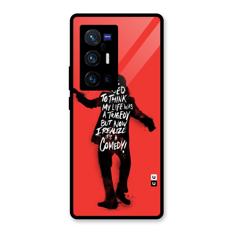 Life Tragedy Comedy Glass Back Case for Vivo X70 Pro Plus