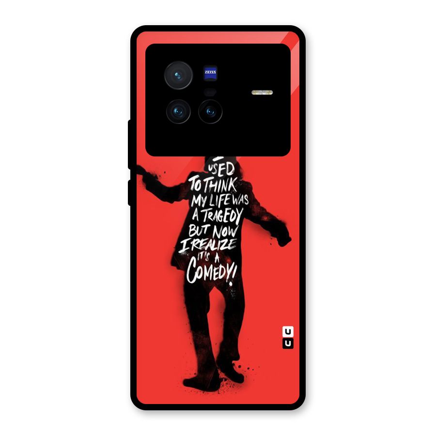 Life Tragedy Comedy Glass Back Case for Vivo X80