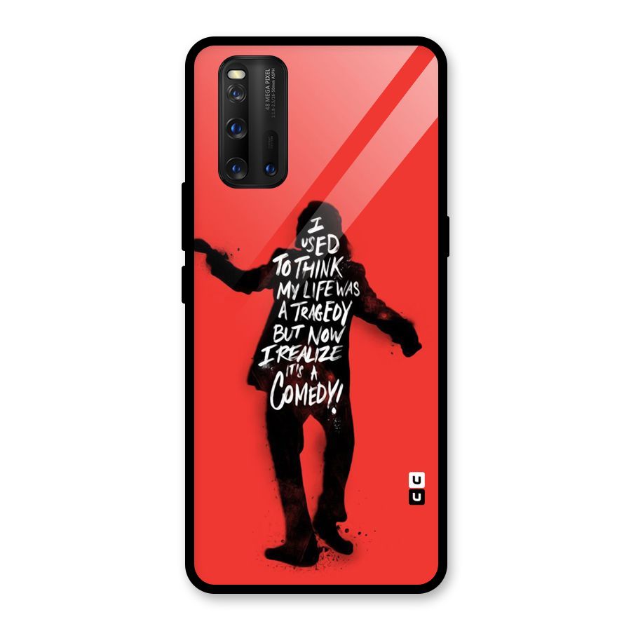 Life Tragedy Comedy Glass Back Case for Vivo iQOO 3