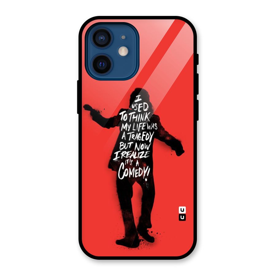 Life Tragedy Comedy Glass Back Case for iPhone 12 Mini