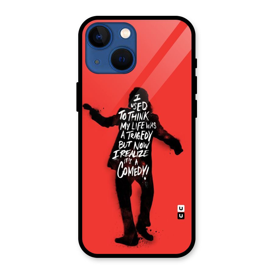 Life Tragedy Comedy Glass Back Case for iPhone 13 Mini