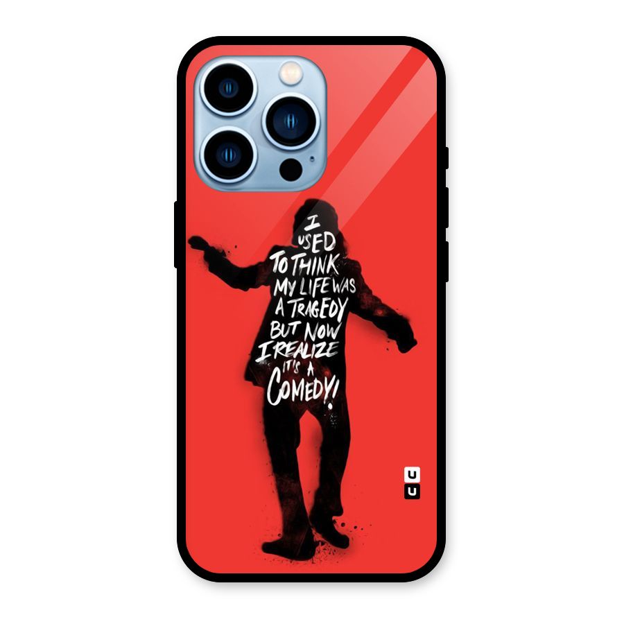 Life Tragedy Comedy Glass Back Case for iPhone 13 Pro