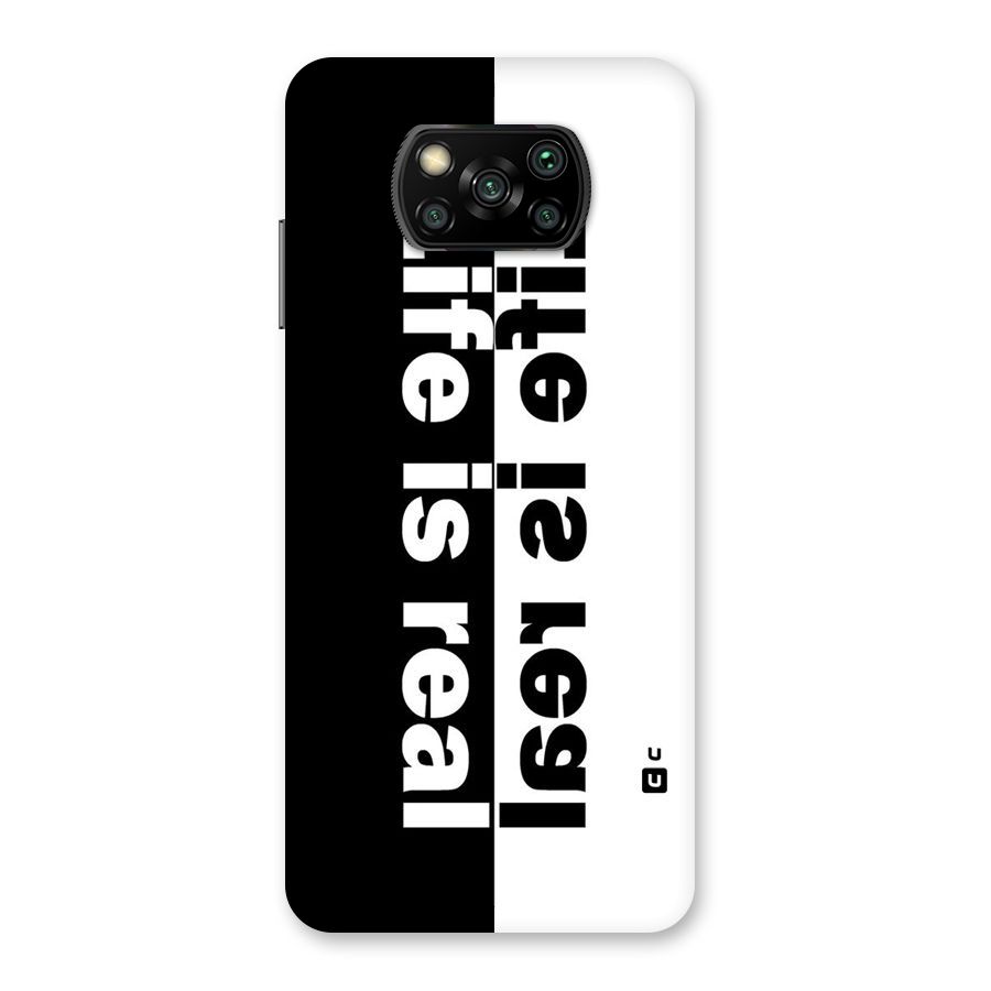 Life is Real Back Case for Poco X3