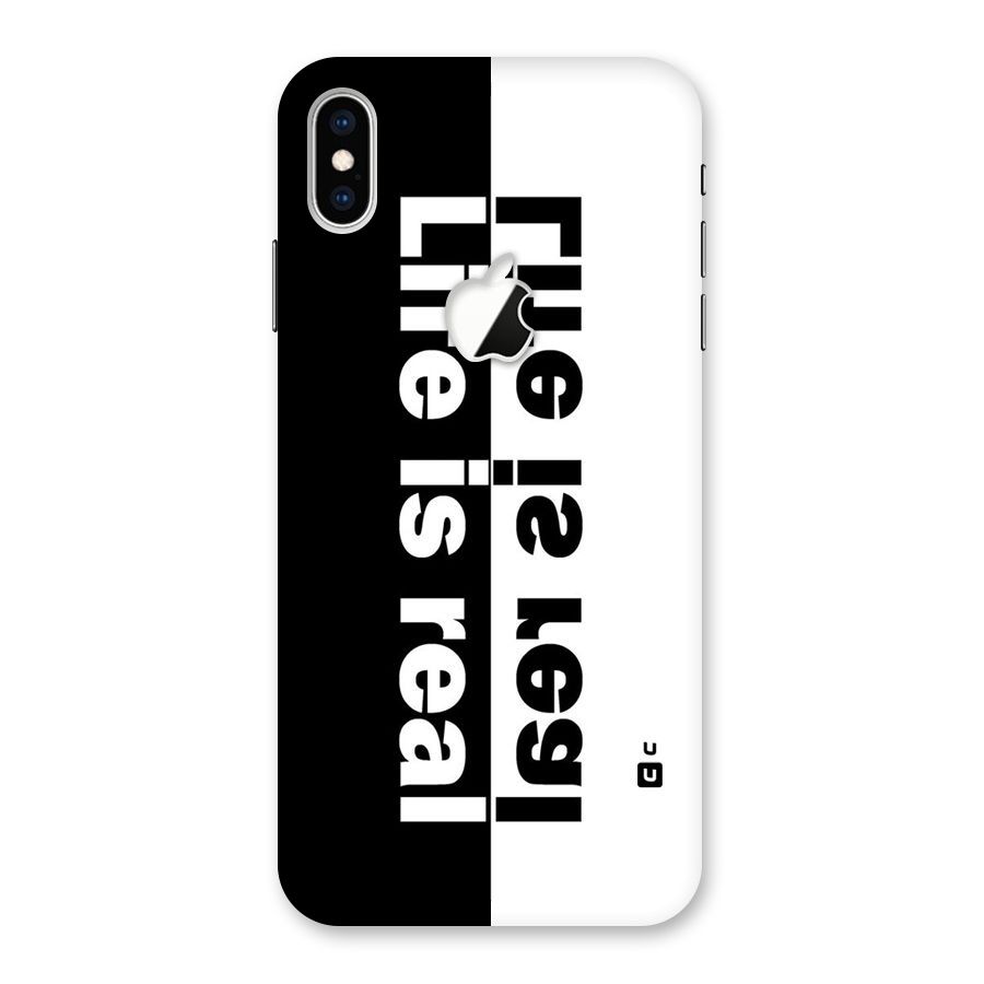 Life is Real Back Case for iPhone XS Max Apple Cut