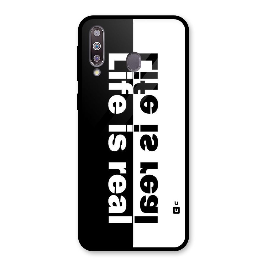 Life is Real Glass Back Case for Galaxy M30