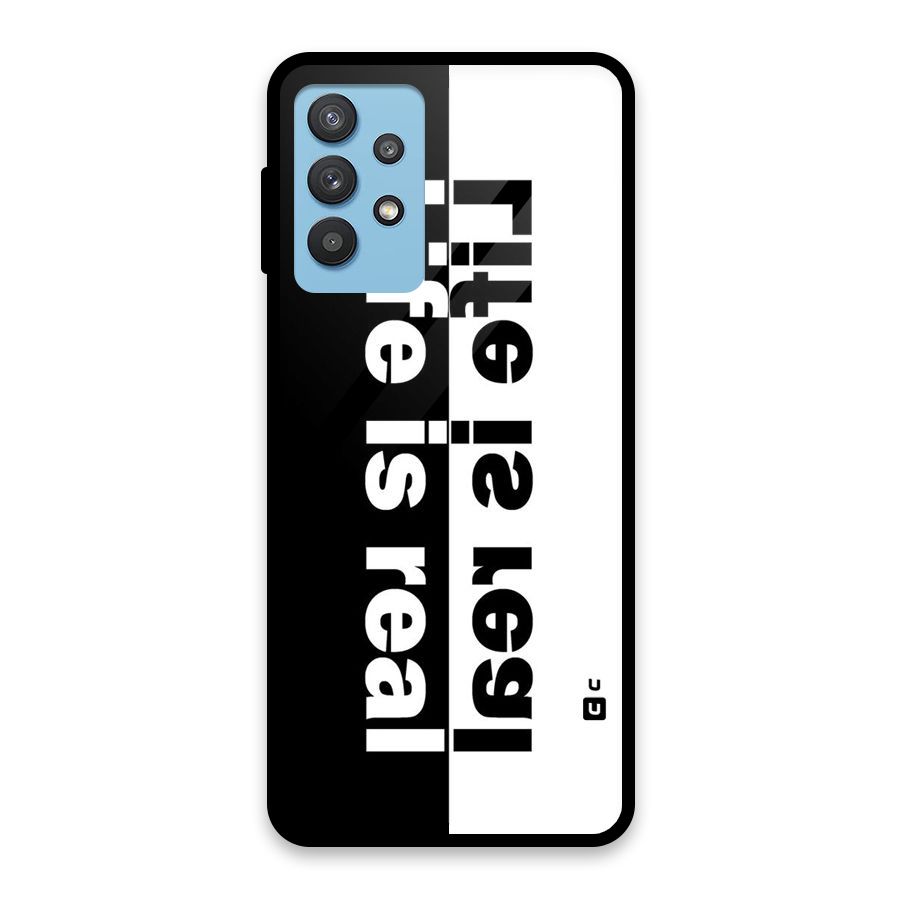 Life is Real Glass Back Case for Galaxy M32 5G