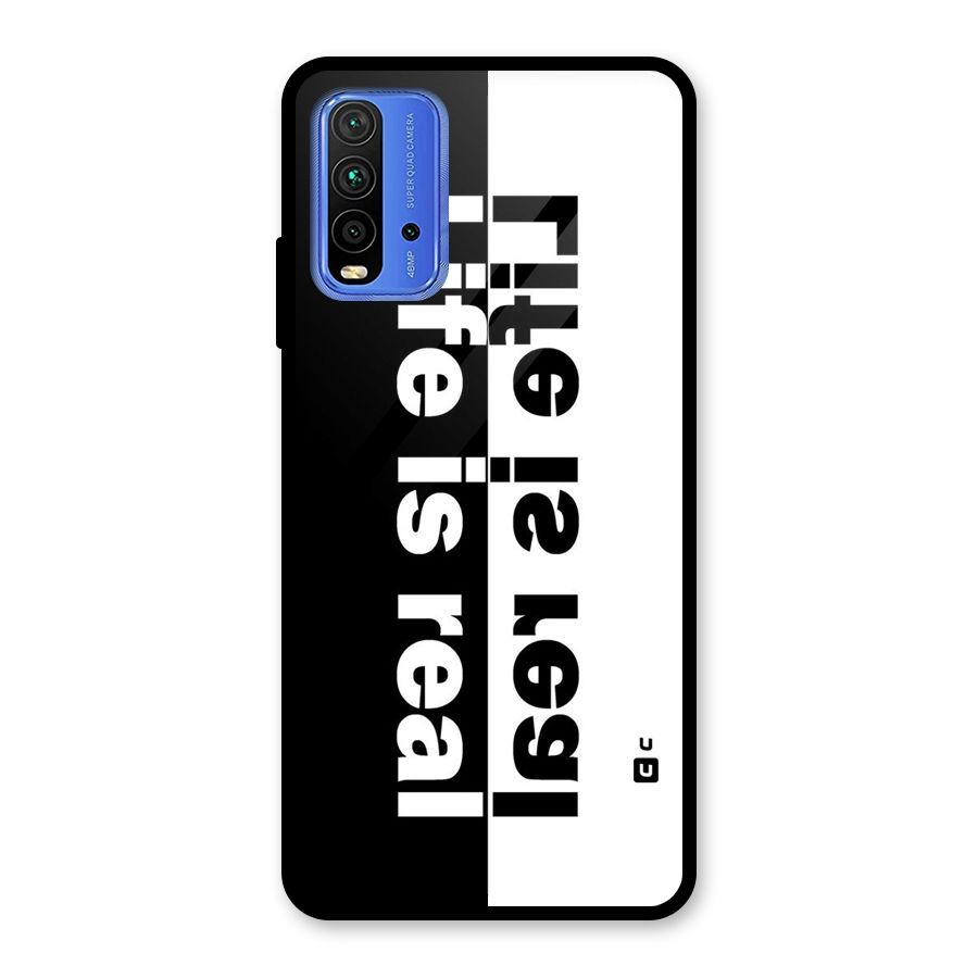 Life is Real Glass Back Case for Redmi 9 Power