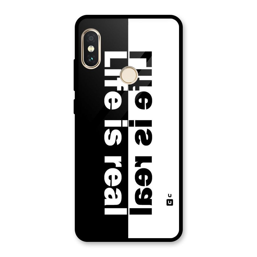 Life is Real Glass Back Case for Redmi Note 5 Pro