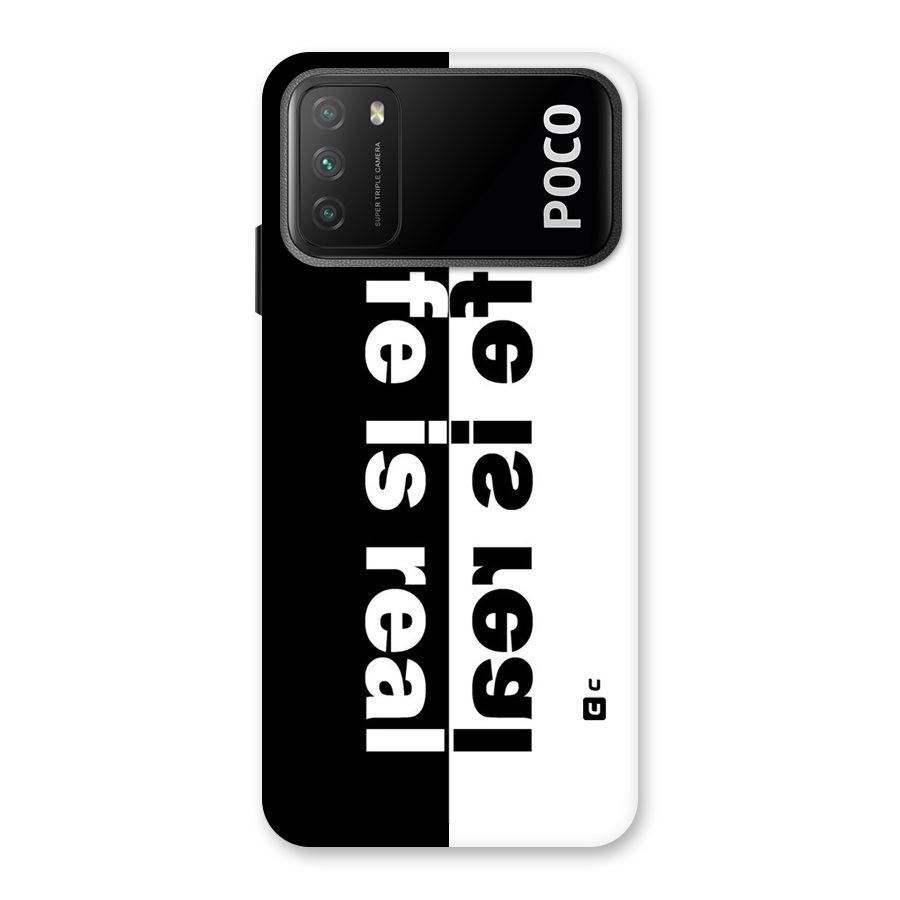 Life is Real Simple Back Case for Poco M3