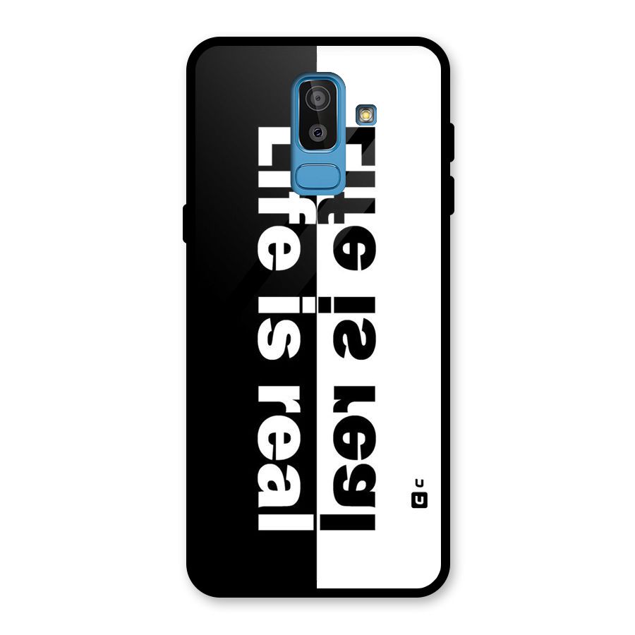 Life is Real Simple Glass Back Case for Galaxy J8