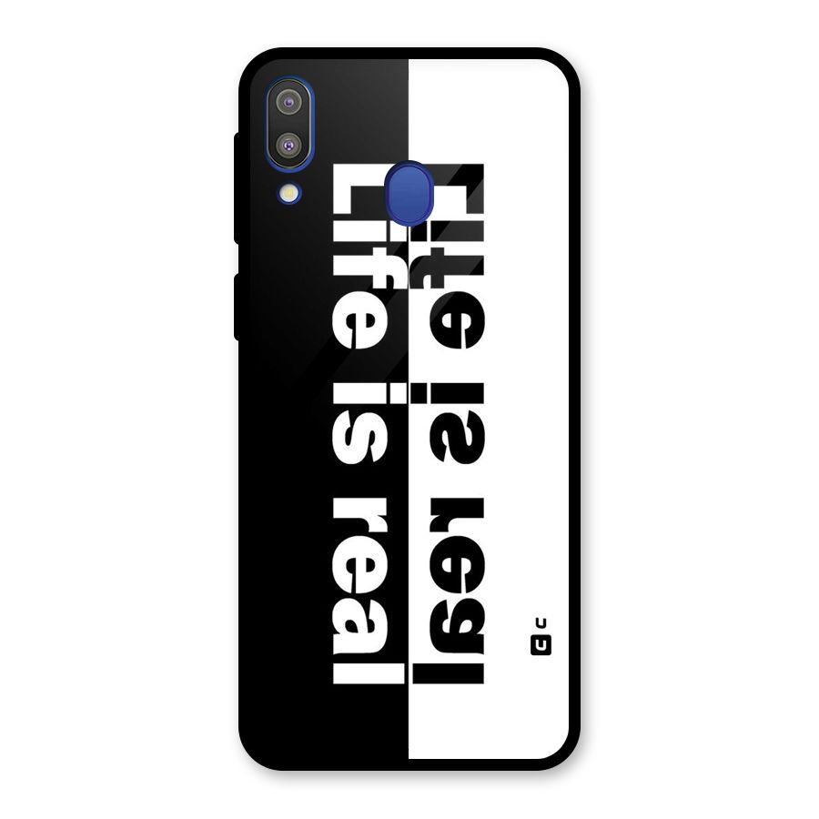 Life is Real Simple Glass Back Case for Galaxy M20