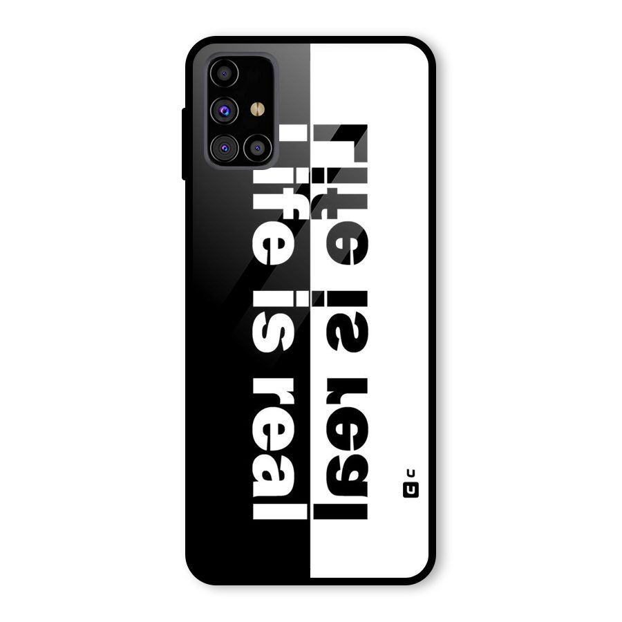 Life is Real Simple Glass Back Case for Galaxy M31s