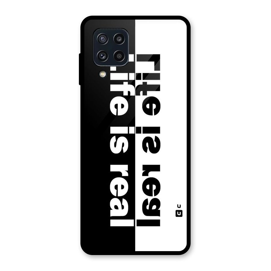 Life is Real Simple Glass Back Case for Galaxy M32