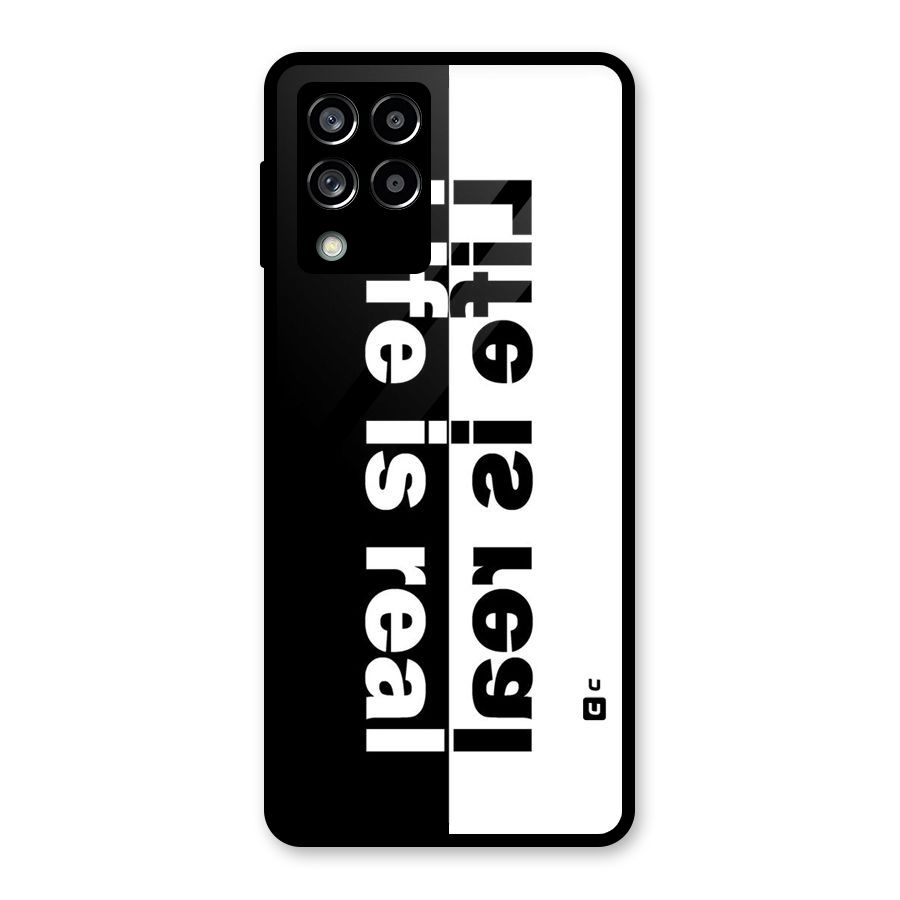 Life is Real Simple Glass Back Case for Galaxy M53 5G