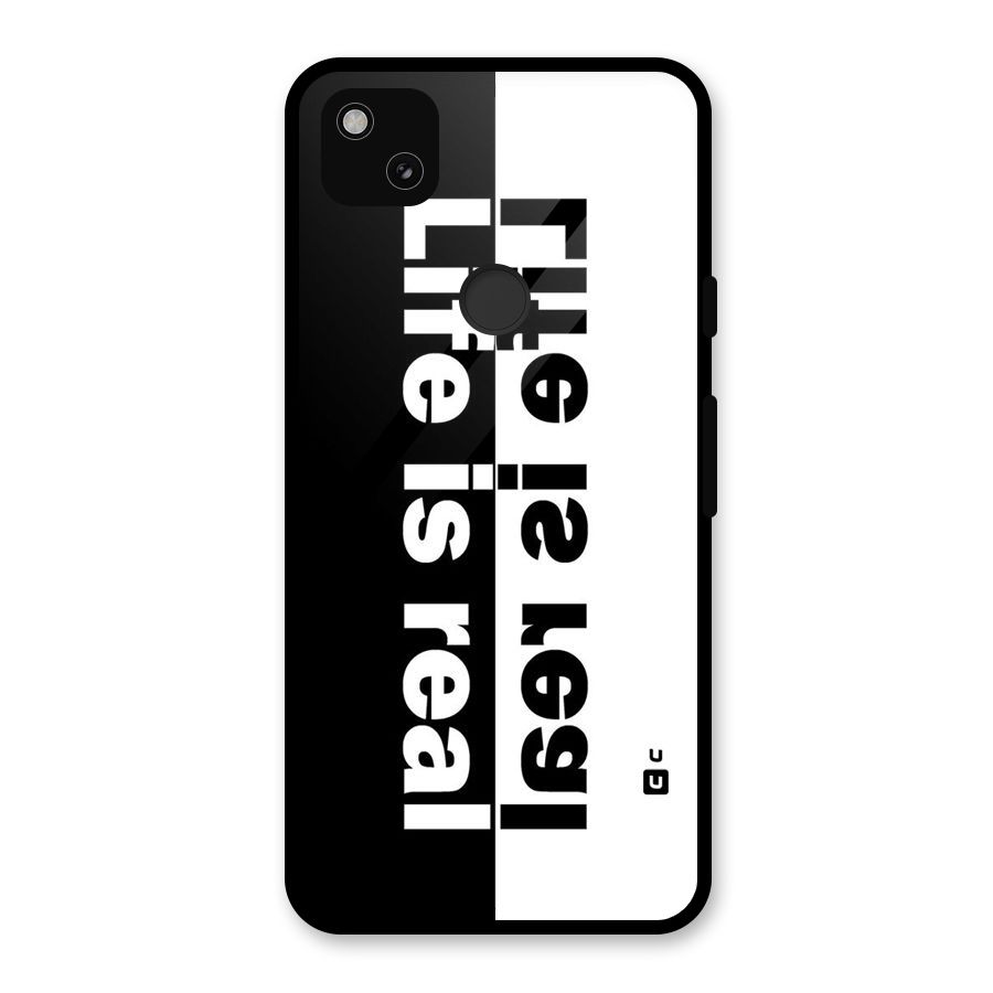 Life is Real Simple Glass Back Case for Google Pixel 4a