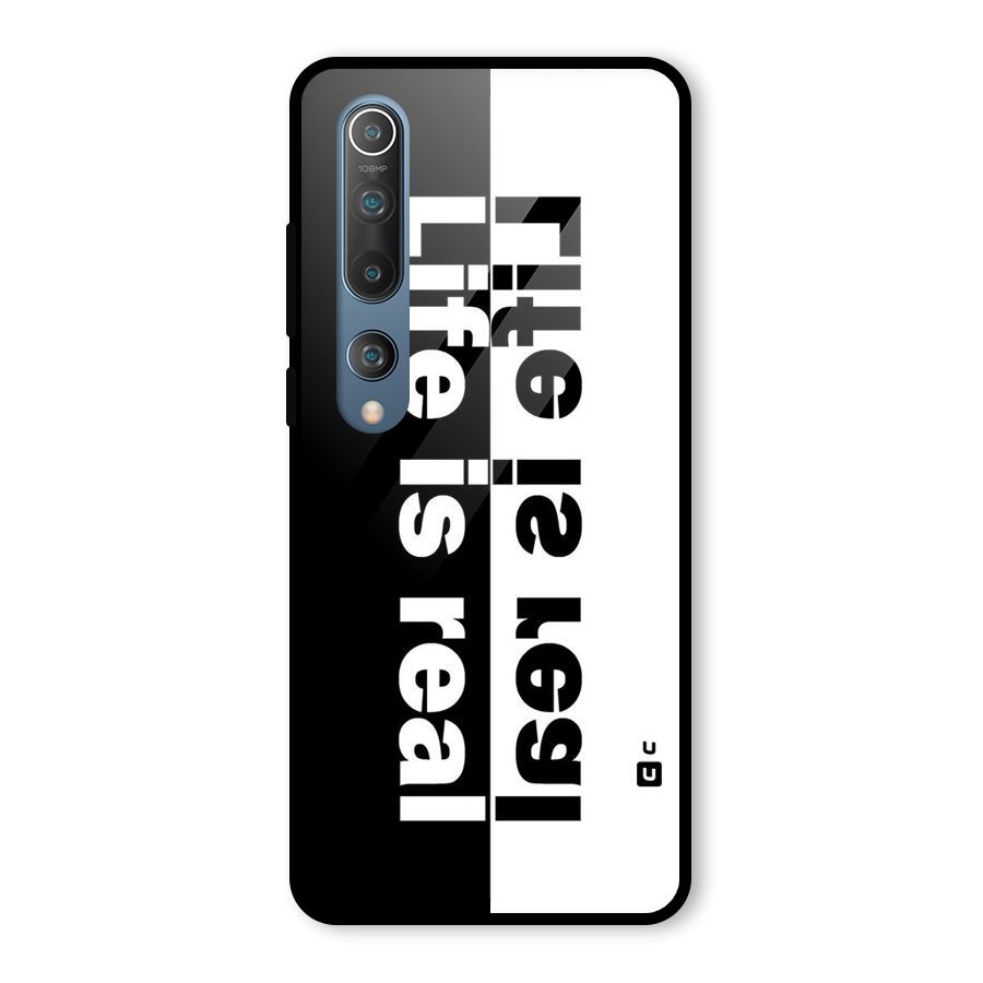 Life is Real Simple Glass Back Case for Mi 10