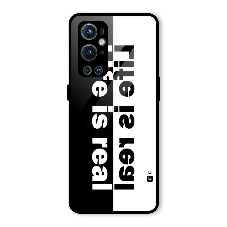Life is Real Simple Glass Back Case for OnePlus 9 Pro
