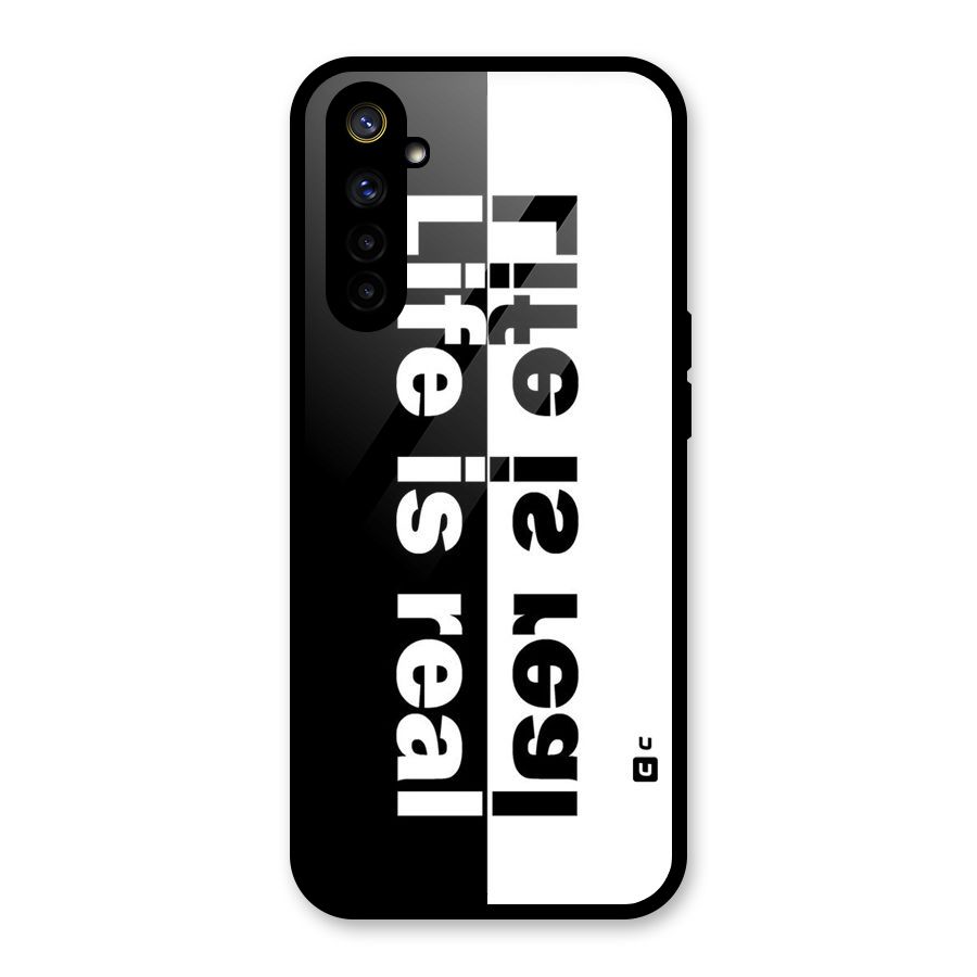 Life is Real Simple Glass Back Case for Realme 6