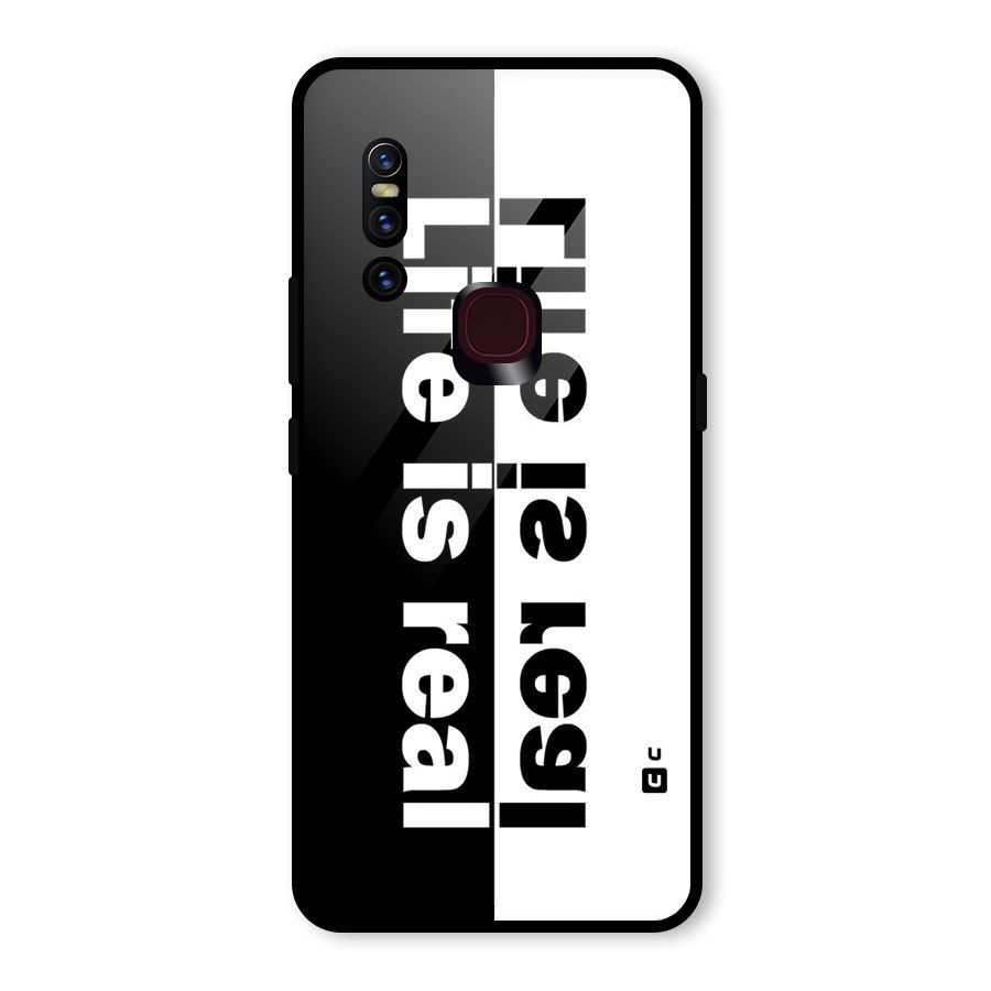 Life is Real Simple Glass Back Case for Vivo V15