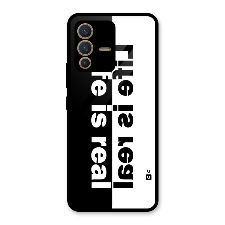 Life is Real Simple Glass Back Case for Vivo V23 5G