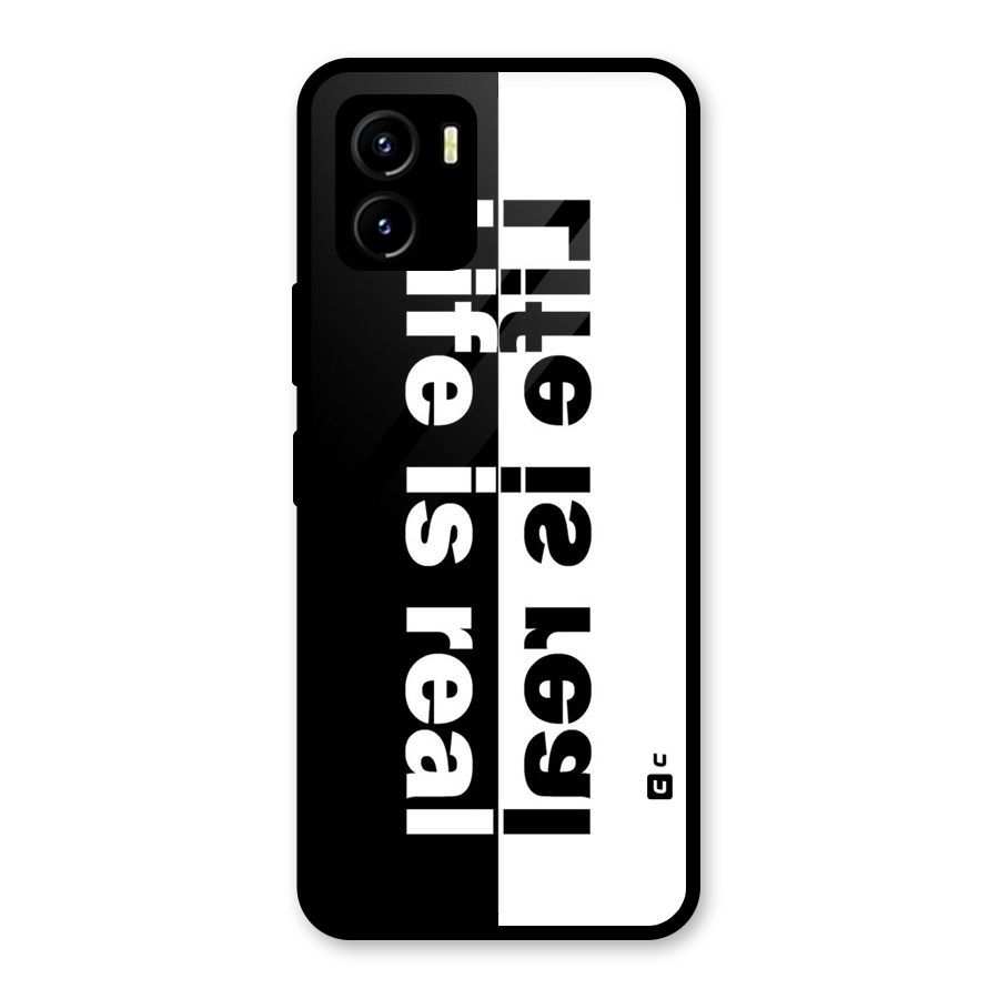 Life is Real Simple Glass Back Case for Vivo Y15s