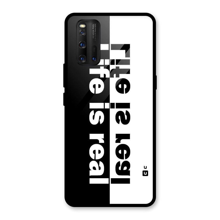 Life is Real Simple Glass Back Case for Vivo iQOO 3