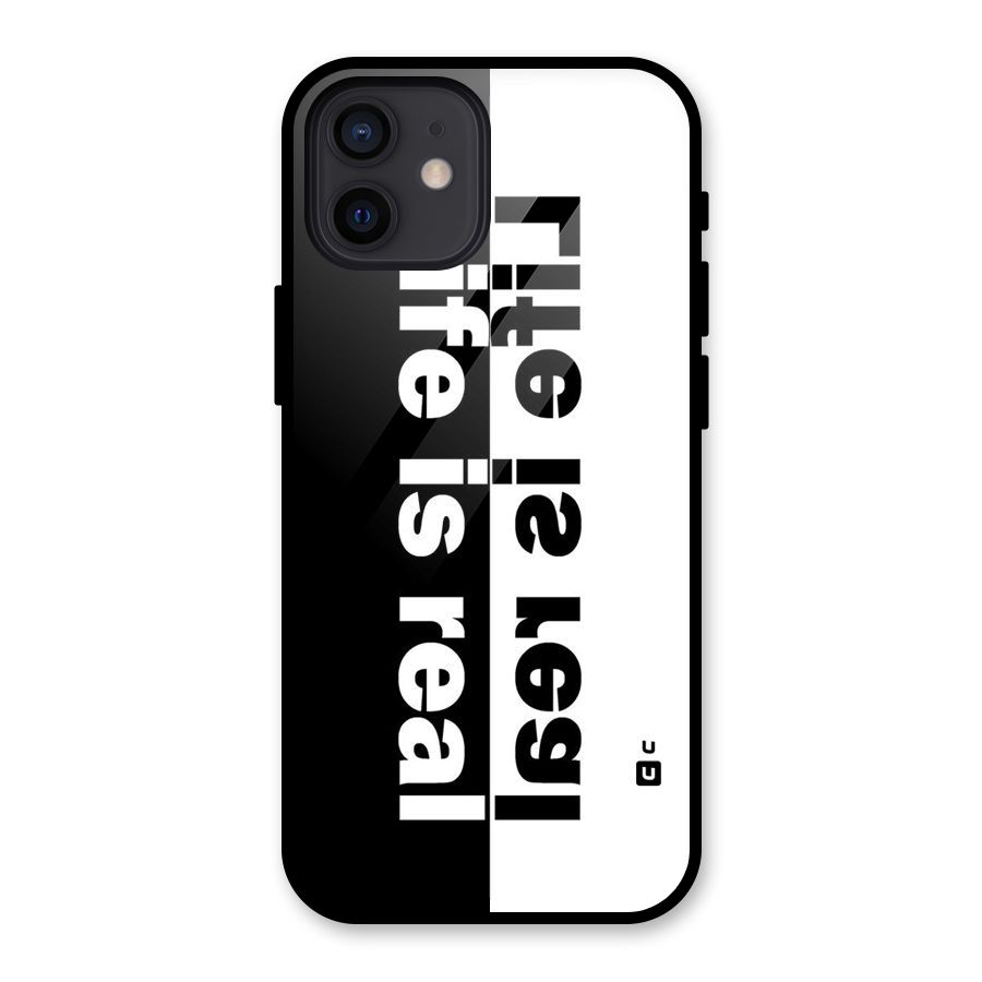 Life is Real Simple Glass Back Case for iPhone 12