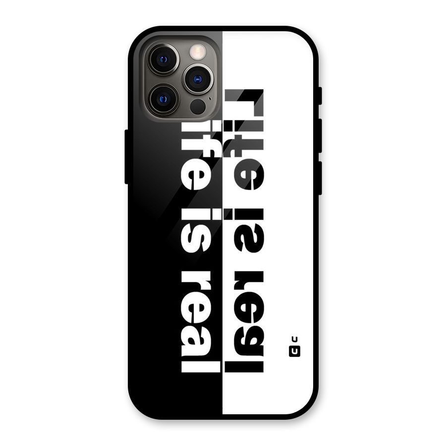 Life is Real Simple Glass Back Case for iPhone 12 Pro