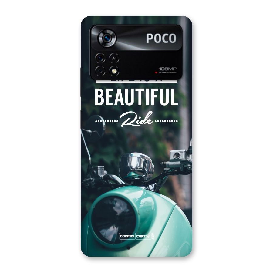 Life is a Beautiful Ride Back Case for Poco X4 Pro 5G