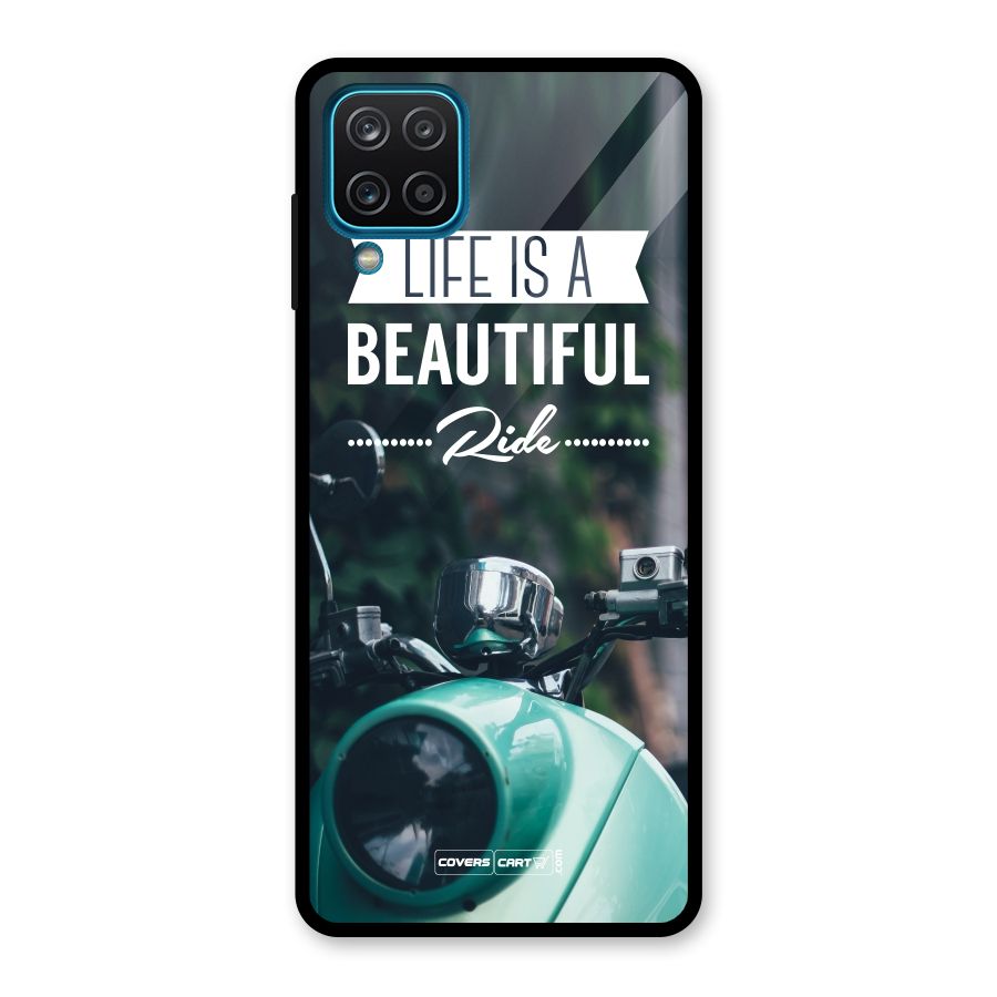 Life is a Beautiful Ride Glass Back Case for Galaxy A12