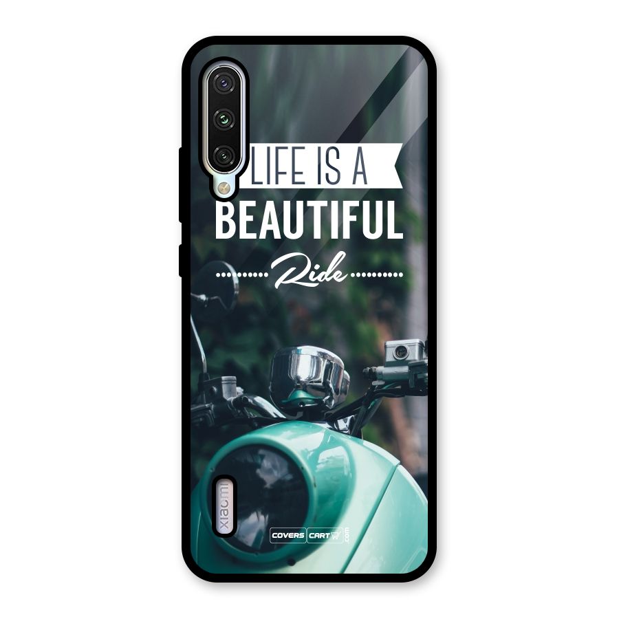 Life is a Beautiful Ride Glass Back Case for Mi A3