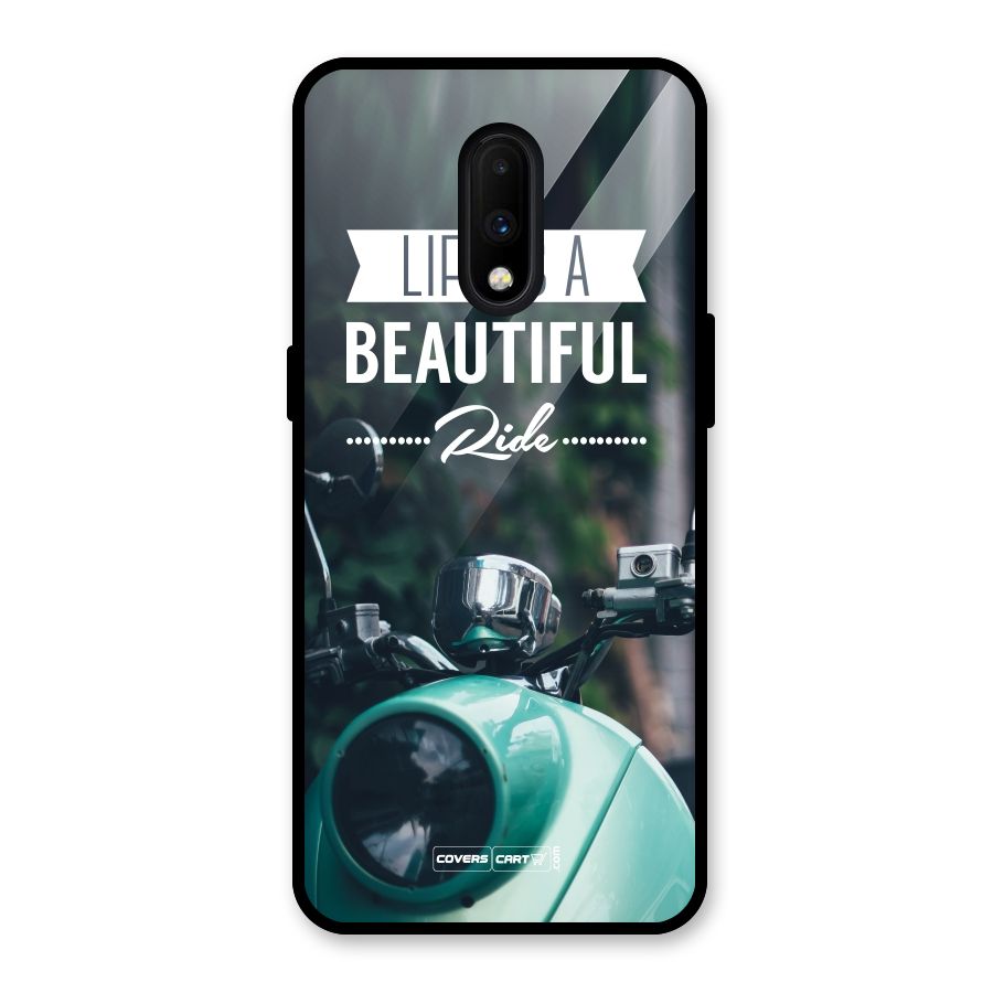 Life is a Beautiful Ride Glass Back Case for OnePlus 7