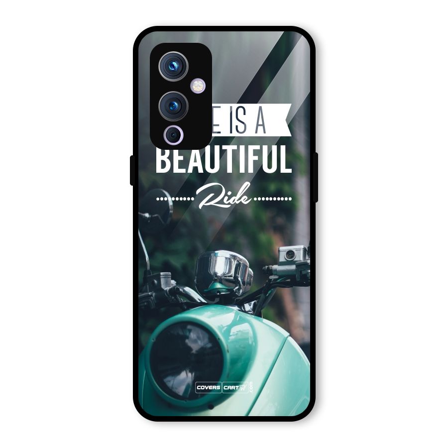 Life is a Beautiful Ride Glass Back Case for OnePlus 9
