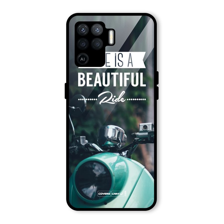Life is a Beautiful Ride Glass Back Case for Oppo F19 Pro