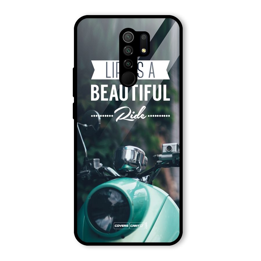 Life is a Beautiful Ride Glass Back Case for Poco M2
